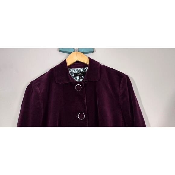 Talbots Dark Purple Lined Corduroy Jacket 10 Classic Office Whimsygoth - Picture 4 of 16